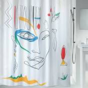 Rideau de douche Polyester faces 180x200cm Multicolor