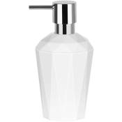 Spirella - Crystal Collection, distributeur de savon liquide 17,0 x 8,5 x 8,5 cm, polystyrène, blanc