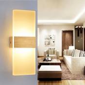 SWANEW 6W LED Wall Light Indoor Wall Lamp Acrylic Wall Lighting for Living Room Staircase Hallway,Warm White - Blanc chaud