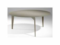 Table basse ronde miky en verre taupe 20100847188
