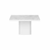 Table carrée Katherine / 130 x 130 cm - Marbre - POP UP HOME blanc en bois