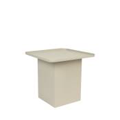 Table d'appoint carrée en métal 44x44cm blanc ivoire