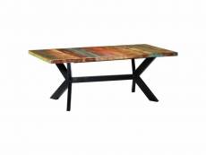 Table de salon salle à manger dîner design 200 cm bois de récupération solide helloshop26 0902257