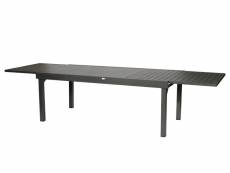 Table extensible rectangulaire alu piazza 10-12 places graphite - hespéride