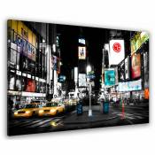 Tableau photo one way time square - 80x50 cm