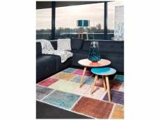 Tapis chambre class patchwork multicolore 80 x 150 cm fabriqué en europe tapis de salon moderne design par unamourdetapis