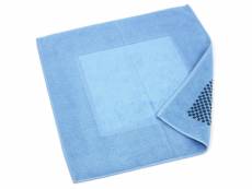 Tapis de bain antidérapant 60x60 cm velours prestige bleu ciel