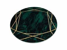 Tapis emerald exclusif 1022 cercle - glamour, élégant marbre, géométrique bouteille verte or cercle 200 cm