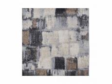 Tapis salon tapis carré 160x160 elegant 04 gris oeko tex idéal pour le salon