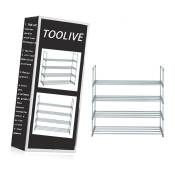 Toolive - 4 niveaux d'étagère de tour à chaussures