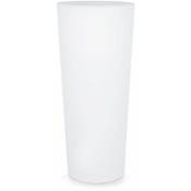 Vase Rond En Polyéthylène Lumineux Cm 46x46x104 Sined Vasotondo.luce99 - blanc