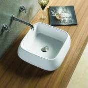 Vasque pour salle de bain Carrée - Céramique - 41x41 cm - Cube