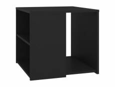 Vidaxl table d'appoint noir 50x50x45 cm aggloméré