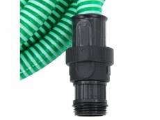 Vidaxl tuyau d'aspiration avec raccords en pvc 4 m 22 mm vert