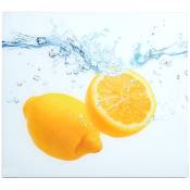 Zeller - Plaque de protection en verre lemon splash pour cuisinière — large