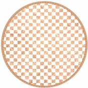 Zen Et Ethnique - Set de table beige et Blanc rond
