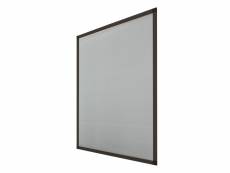 2 x moustiquaire cadre aluminium marron 130 x 150 cm
