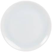 Assiette plate en faïence bleue et blanche
