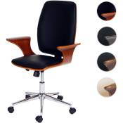 Chaise de bureau HW C-C54, bois courbé, chaise pivotante,