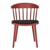 Chaise de salle à manger néo rétro rouge