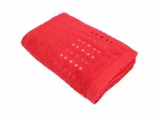 Drap de bain 100x150 cm 100% coton 550 g/m2 pure points rouge