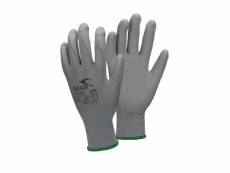 Ecd germany 48 paires de gants de travail en pu - taille 11-xxl - gris - élastique - protection usages multiples - pour mécanicien constructeurs trava