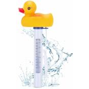 Ersandy - Thermomètre de piscine flottant, Thermomètre Flottant avec Ficelle, Thermomètre à eau de Style Canard pour Piscines Extérieures et