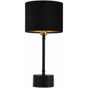Helloshop26 - Lampe de table lampe de bureau métal flanelle noir cuivre E14 39 cm