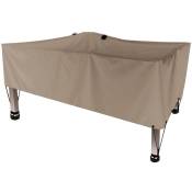 Housse d'extérieur pour table, gris beige, rectangulaire, 165 cm x 105 cm x 60 cm - Perel