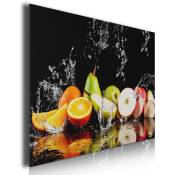 Hxadeco - Tableau moderne cuisine salade de fruits, 80x50cm - Multicouleur
