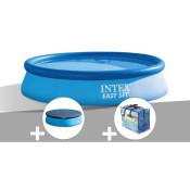 Kit piscine autoportée Intex Easy Set 3,05 x 0,76 m (avec filtration) + Bâche à bulles + Bâche de protection