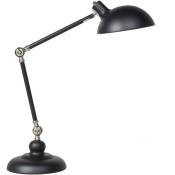 Lampe Bureau E27 Max 40W en Métal Noir Bras Ajustable Abat-Jour Réglable Meramec - Argenté