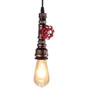 Loft Retro Industriel Fer Vintage Pipe Tube Bricolage Lampe De Plafond Suspension ( Ampoule)