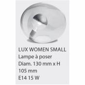Luxwomen s - Lampe chevet verre Transparent E14 15W