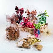 Memkey - Sachets Transparentes pour les Aliments,Sac à biscuits, sac à biscuits, sac cadeau,100 pièces(1624cm)