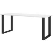 Mobilier1 - Table Tucson 138, Blanc + Noir, 75x67x185cm,