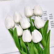 Rhafayre - Lot de 10 tulipes artificielles 34 cm pour