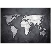 Sticker Illusion 50 x 70 Map Monde Atmosphera créateur d'intérieur - Noir et blanc