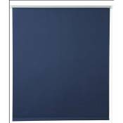 Store enrouleur occultant isolant thermique avec revêtement sans perçage 50 x 160 cm bleu