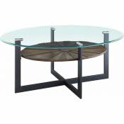 Table à manger ronde en verre trempé Table de cuisine moderne Table basse moderne