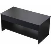 Table basse avec plateau relevable noire hedda - black