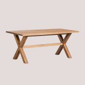 Table de jardin rectangulaire en bois d'acacia (180x90 cm) Giada Sklum Brun Acacia foncé Brun Acacia foncé