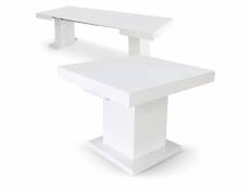 Table extensible mustang blanc laqué