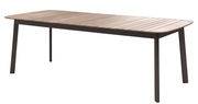 Table rectangulaire Shine / Plateau Teck - 225 x 100 cm - Emu marron en métal