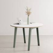 Table ronde New Modern / Ø 110 cm - Stratifié / 4 à 6 personnes - TIPTOE gris en métal