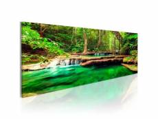 Tableau emerald waterfall taille 150 x 50 cm PD10185-150-50
