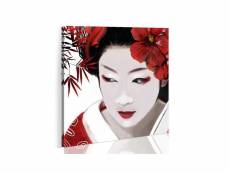 Tableau personnages geisha japonaise taille 80 x 80
