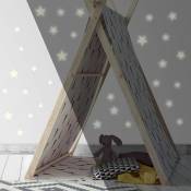 Thedecofactory - glow in the dark stars - Stickers repositionnables étoiles fluorescentes - Blanc