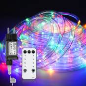 Tube lumineux led avec télécommande Extérieur/Intérieur Tube lumineux Intérieur Chaîne lumineuse—Multicolore—10m - Hengda