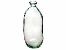 Vase bouteille en verre recyclé h73 transparent - atmosphera